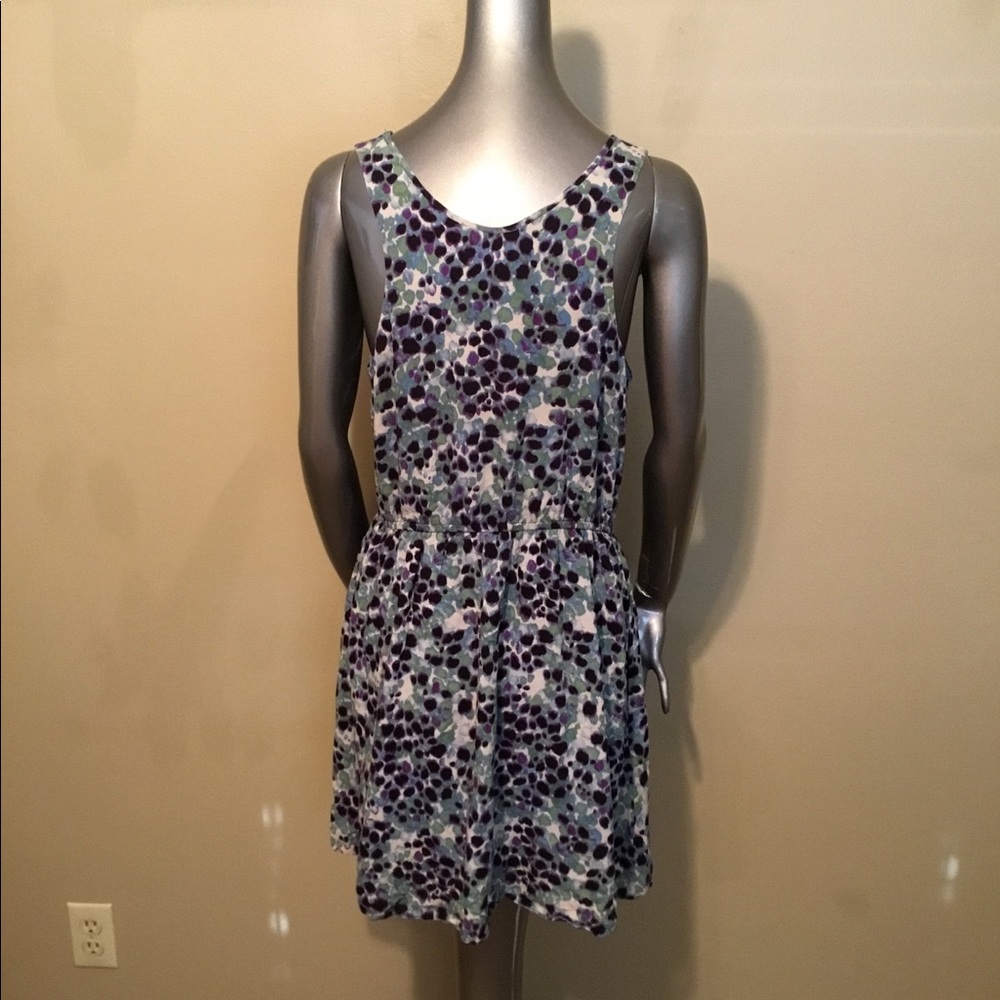 Bcbgeneration Green Geometric Ruffle Lined Dress - image 4